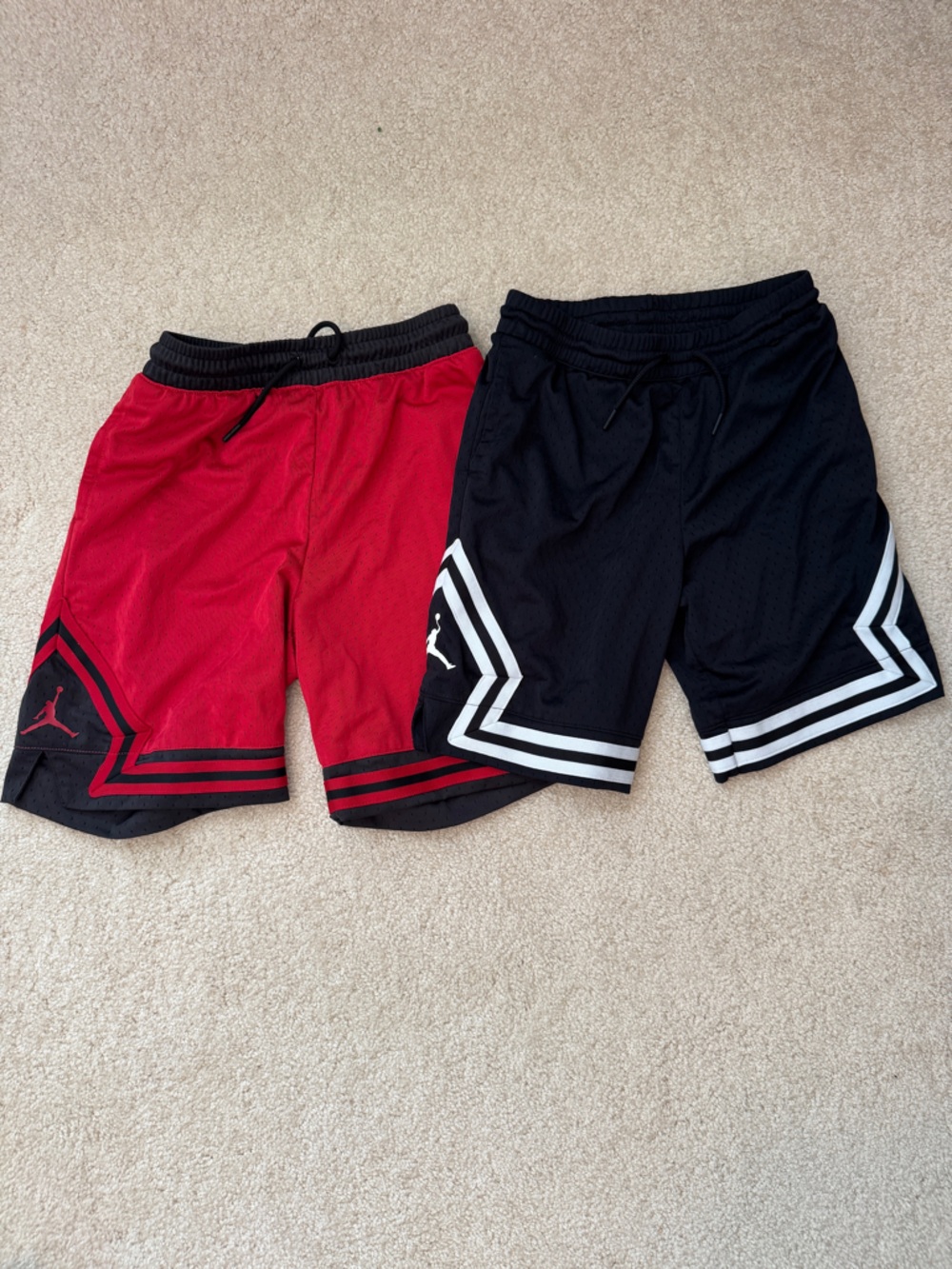 Nike Kids Red and Black Athletic Shorts Set